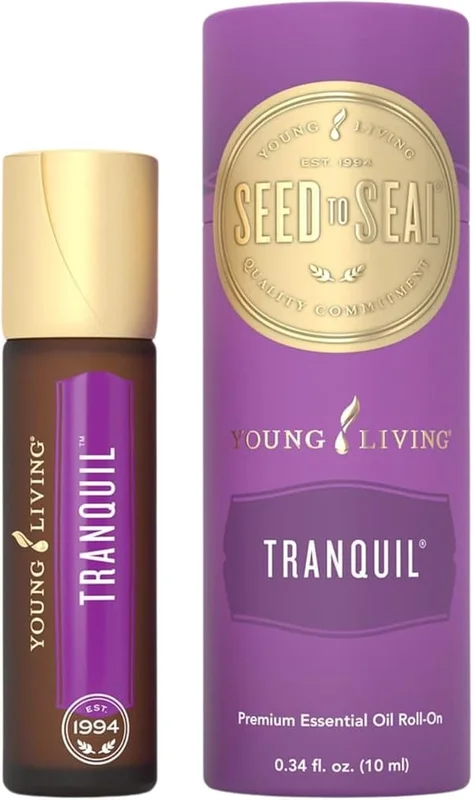 Tranquil eterisk olja Roll-On | 10 ml | Perfekt för läggdagsrutinen | Kombinerar eteriska oljeblandningar av cederträ, lavendel och romersk kamomill