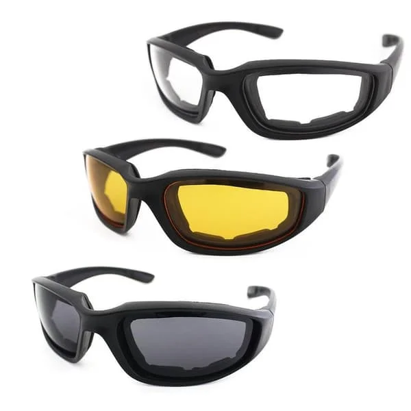 3-pack Cycling Goggles Windproof Desert Dustproof Glasses Bike Goggles Sports Goggles with Built-in Foam Goggles
