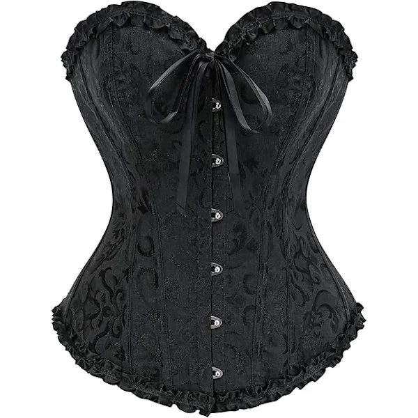 Korsett Toppar för Kvinnor, Bustier Shapewear Lingerie, Spets Midja Push Up Bodysuit