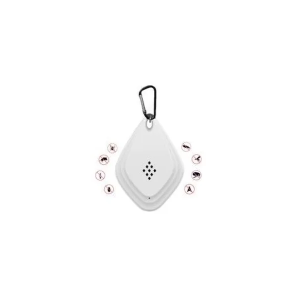 Myggmedel för utomhusbruk (vit), USB-driven elektronisk myggavvisare, med svart krok