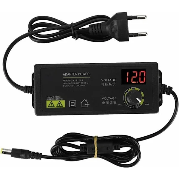 60W 2.5A 3-24V himmennettävä virtalähde, säädettävä jännitteen nopeudensäätö-100-240V EU