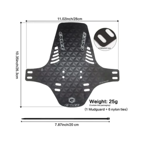 2 stk. Mudguard-sett for terrengsykkel, sykkel skjerm foran og bak, sammenleggbar sykkel gjørmebeskytter passer 650b 20 til 26 27.5 29 Beijiyi