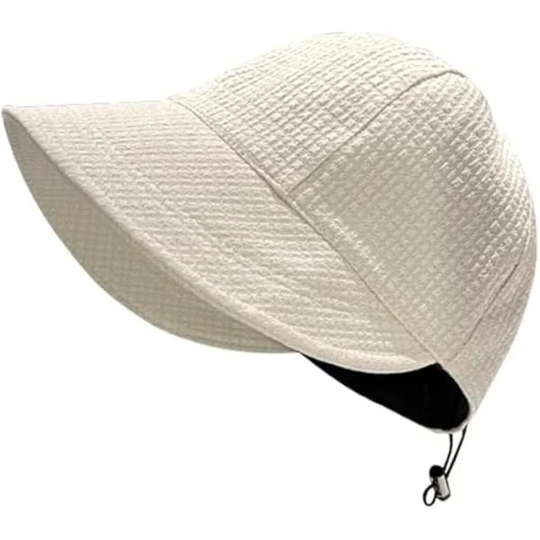 Women's Summer Wide Brim Foldable Sun Hat Outdoor Anti-UV Beach Visor for Cycling, Fishing, Tennis & Running