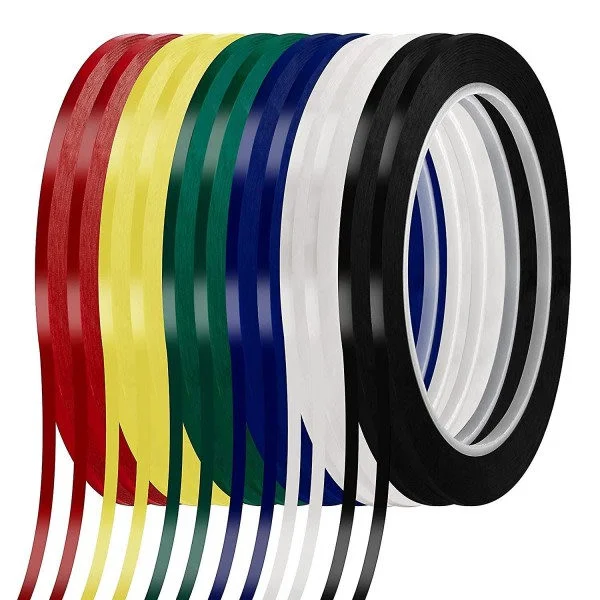12 Rolls 1/8 Inch Whiteboard Tape Pinstripe Tape Dry Erase Board Tape Self-Adhesive Graphic Grid Marker