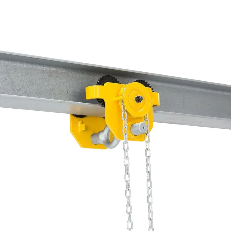 Løpekatt hånddreven med kjetting, 2000kg, 66-220 mm, 2,9 meter kjetting