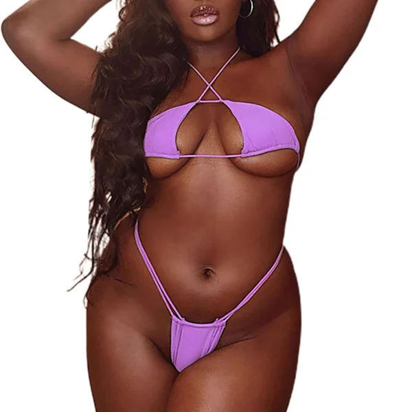 Bikini Baddräkt Dam Utskuren Baddräkt Sexig Push Up Bikini Simning Baddräkt Strandkläder Brasiliansk Sommar Bikini