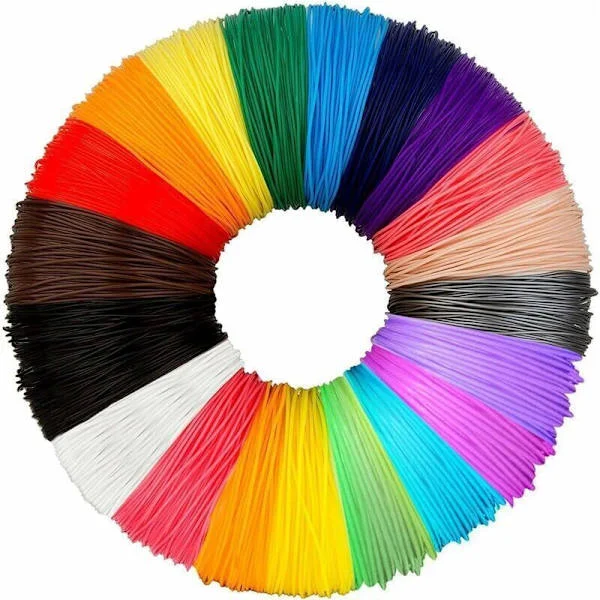 PLA 3D-pen filament, 20 farver, DeWang, 3D-pen og 3D-printpen, 3m-