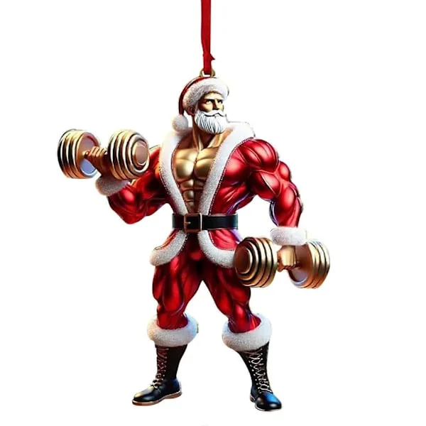 Julepynt Ornamenter Store Juletre Ornamenter Ornamenter Til Kollegaer Juletre To Henger Pynt Dobbelt Trykk Fitness Muskel