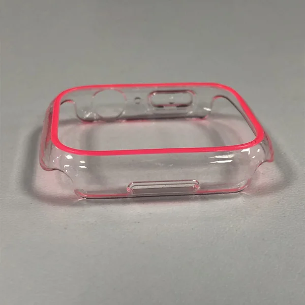 Skyddsram fodral självlysande PC Rosa Apple Watch Series 7/8 Rosa