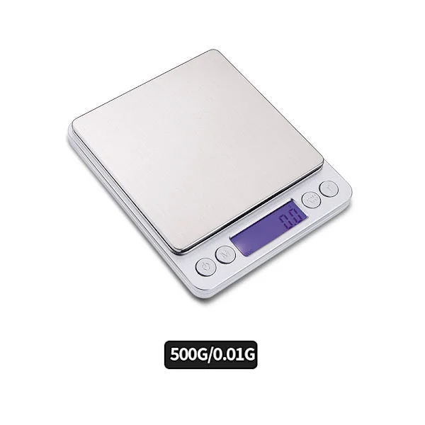 Digital köksvåg – Elektronisk LCD-matvåg / Fickpostvåg (0,01g till 500g)
