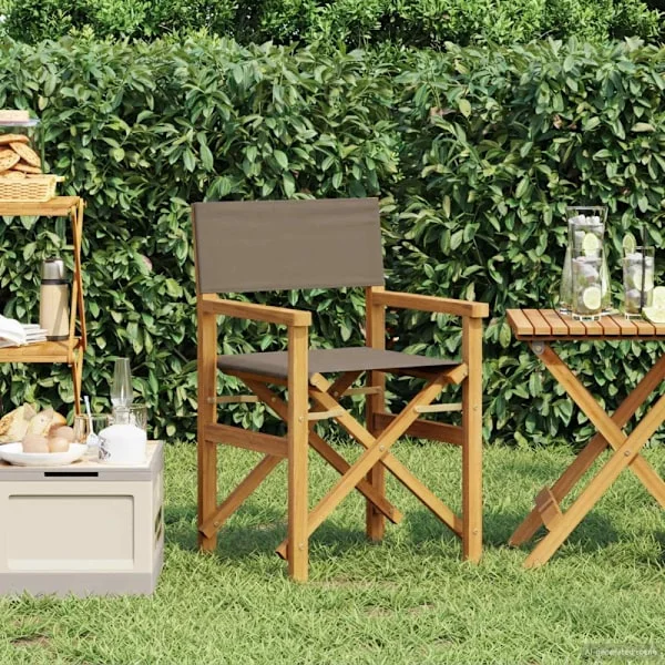 Matstol Brun och taupe 56 x 54 x 87 cm Massivt teakträ