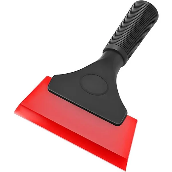 Liten gummiskrapa, fönstertoning gummiskrapa, duschskrapa med halkfritt handtag, verktygstillbehör (röd)