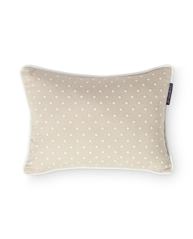 Lexington Prikkete pyntepute i beige linblanding, 30x40