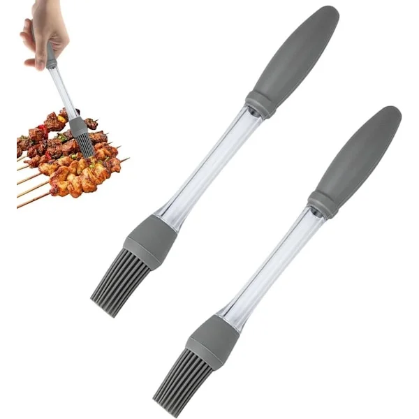 Pensel for baking - 2 stk - Kjøkkenpensel - Silikon BBQ Bakepensel - Oljepensel - Marinadepensel - Pensel - Pensel - Kjøkkenverktøy