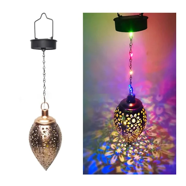 Solcellslampor utomhus, simulerad stenlampa, ljusslinga, dekoration för hem, trädgård, innergård, balkong