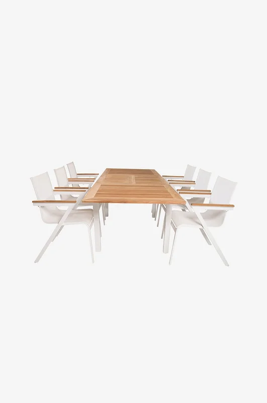 Venture Home - Ruokailuryhmä Pila, jossa pinottavat ruokapöydän tuolit Molle 6 kpl - Luonnonväri - Ruokailuryhmät - - Homeroom