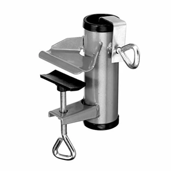 Rustfritt bord Balkong Paraply Hållare Clamp - Däck Parasoll Fäste Stand