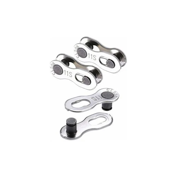 YJUND 3 Pairs Bicycle Missing Links 11 Speed Chain Reusable Silver Steel Bike Chain Link LMLY