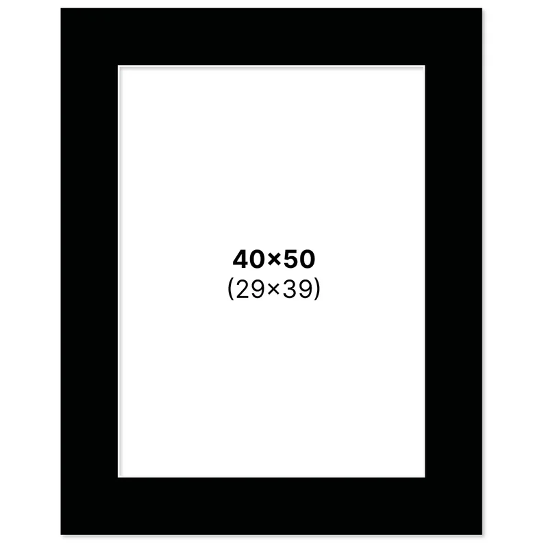 Pen Store Passepartout Sort 40x50 cm