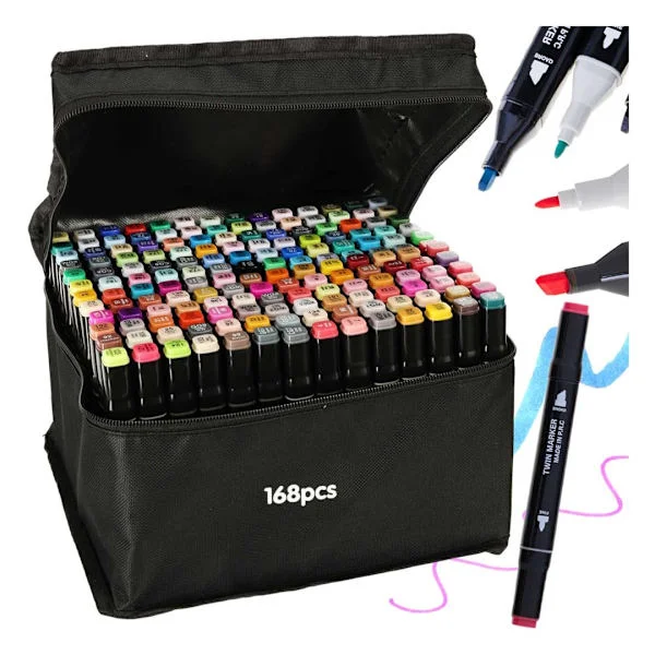 (SC)168-Pack - Dual-Tip Alcohol-Based Ink Markers
