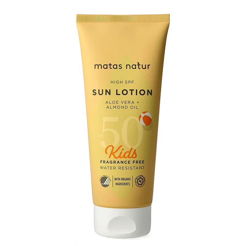 3 for 2 - Matas Natur Kids Sollotion SPF 50 Uden Parfume 200 ml, Hudpleje, Solcreme, Solcreme Til Børn