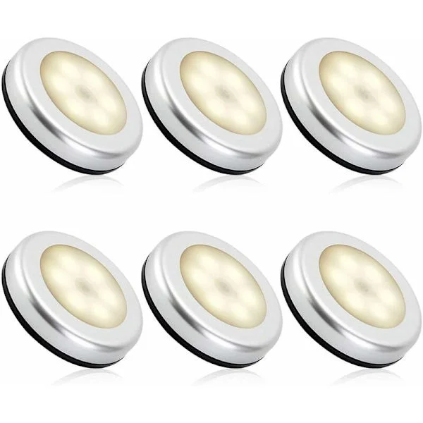 Nattlampa med rörelsesensor inomhus, batteridriven LED-lampa med rörelsesensor för trappor, LED-belysning för garderob, klädkammare, hall, barnrum