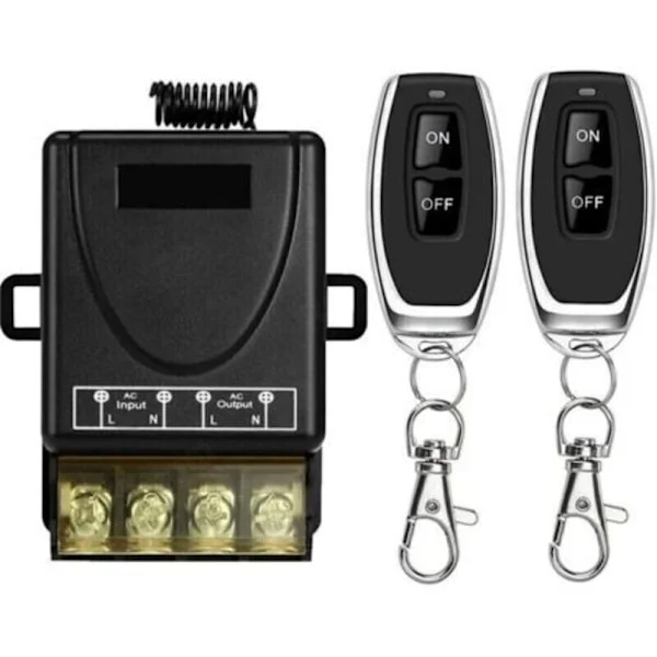 Högpresterande trådlös 433MHz fjärrkontrollbrytare, RF-fjärrkontroll AC 220V/240V/110V 30A för lampor, vattenpumpar, hushållsapparater, jordbruk