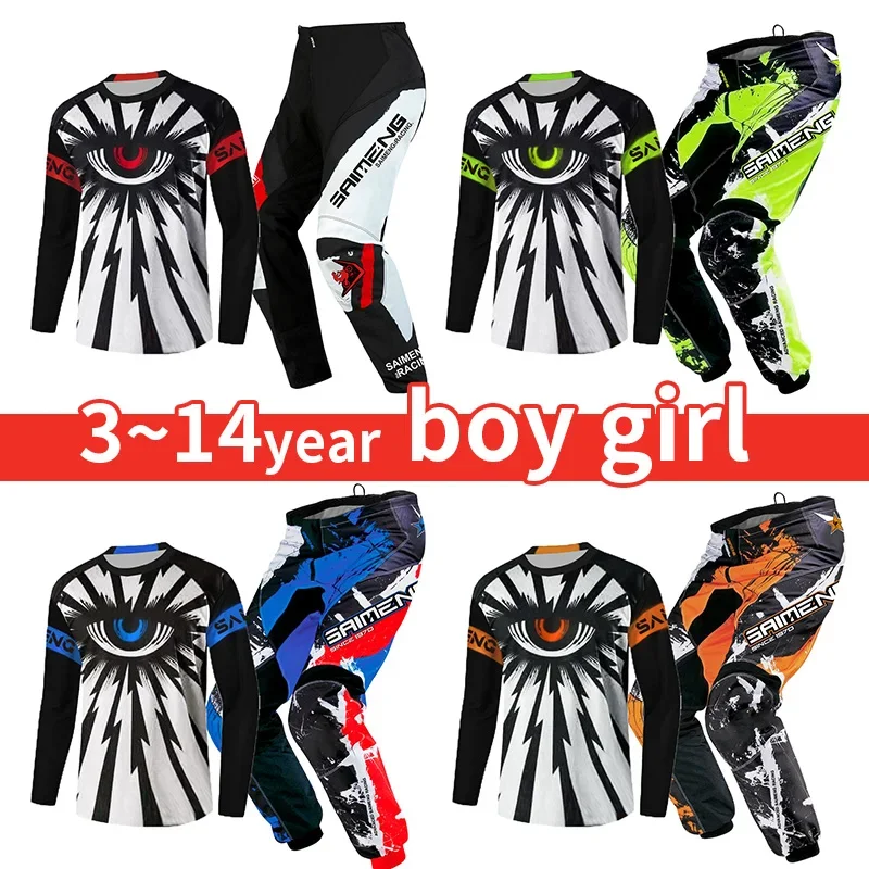 AliExpress - Combinaison de moto tout-terrain pour enfant, maillot et pantalon, nouvelle collection, pour garçon et fille, Enduro cross, 