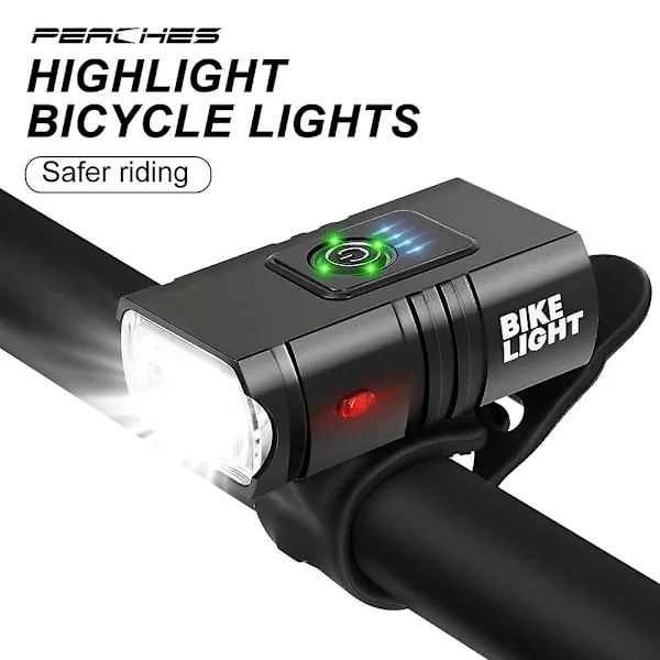 T6 Cykellygte Foran 1000 Lumen Cykling LED Kraftig Lommelygte Cykelbelysning Forlygte USB【PL】