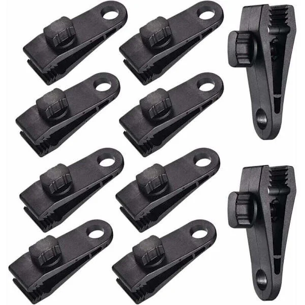 10 Set med presenningsklämmor för tält, presenningsklämmor, markisklämmor, presenningsklämmor, tältklämmor, biltältklämmor, presenningar, markiser, 