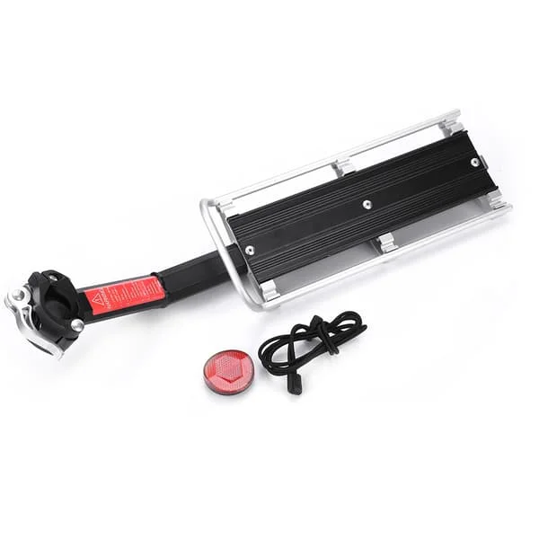 Pakethållare för mountainbike, sadelstolpe, aluminiumlegering, svart