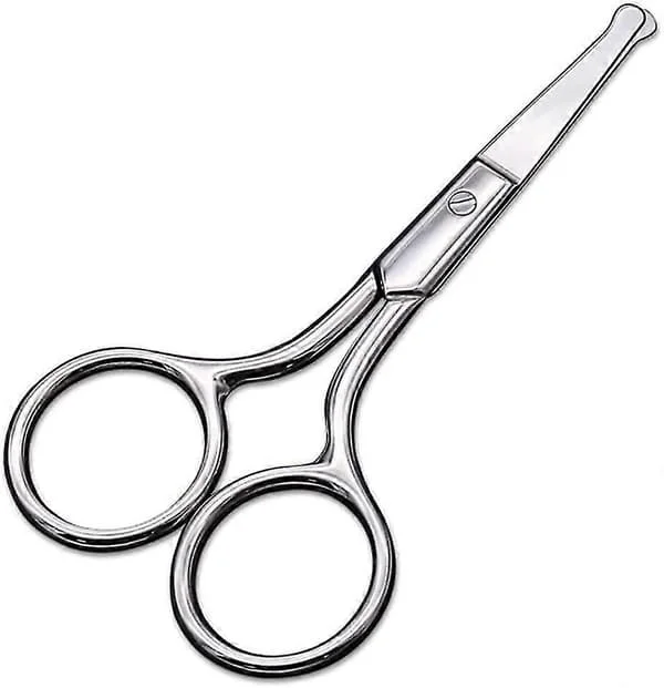 Nose Hair Scissors, Stainless Steel, Small Scissors with Round Tip Design, Does Not Hurt Nasal Cavity