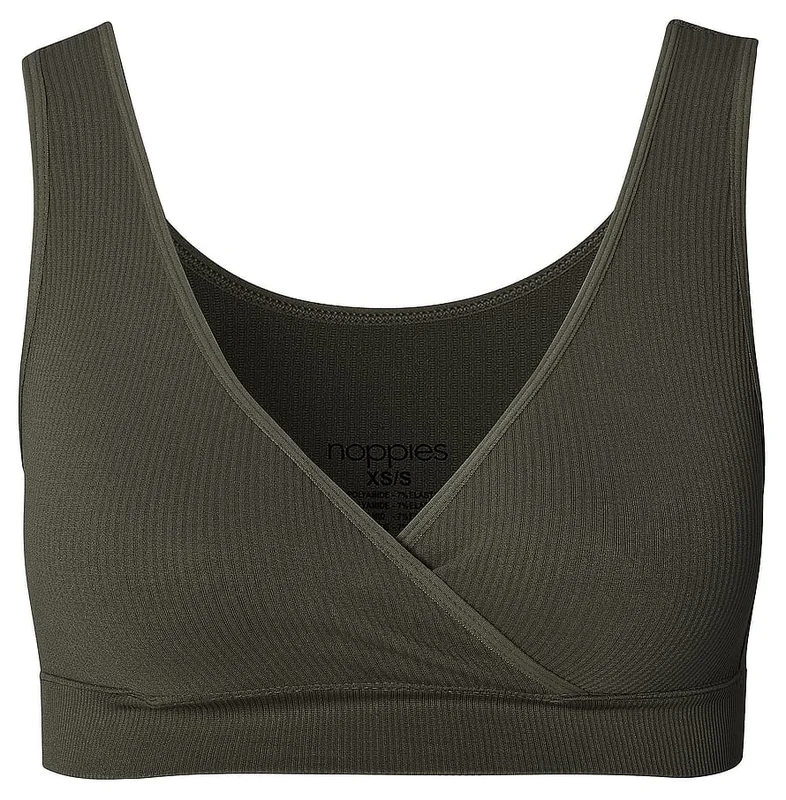 Spar 20% • Køb 2, Noppies Gayla seamless nursing top P627 Olive XS\S, Børn & Forældre, Ammetøj, Amme-bh'er
