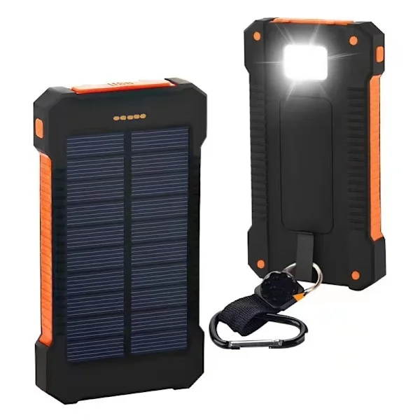 20000mAh Solcells-Powerbank - Stor Kapacitet Vattentät Utomhus LED Present Mobil Powerbank