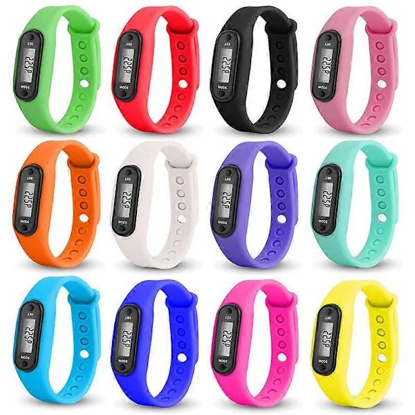 Stegräknare Aktivitetsmätare Fitness Sportklocka Armband Stegräknare LCD Vuxna Barn (FMY) Svart