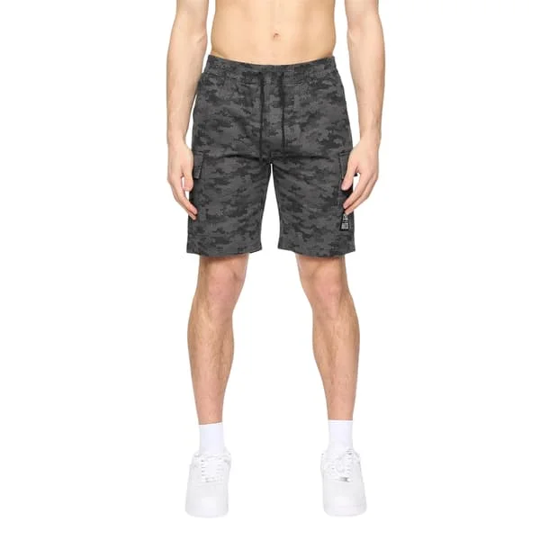 Crosshatch Herr Janscore Cargo Shorts med resår i midjan L Mörk