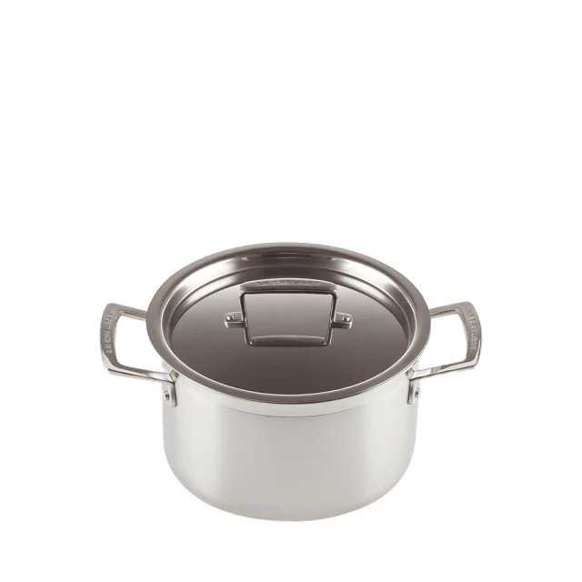 Le Creuset Gryta 3-Ply Rostfritt Stål 2,3L Grytor Silver 18 cm /
