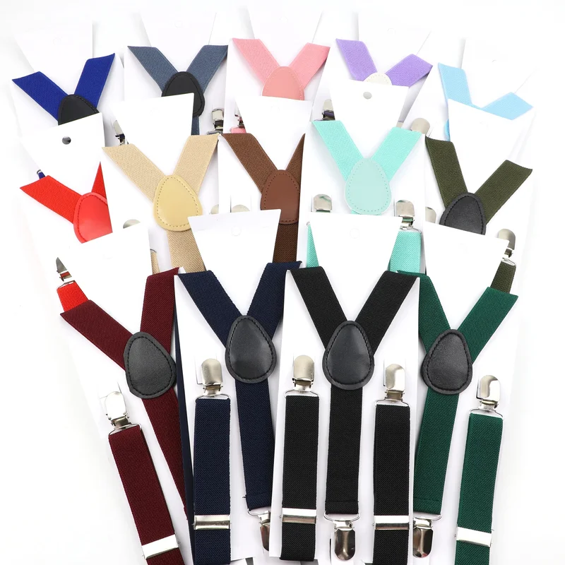 AliExpress - Bretelles élastiques en cuir pour enfants, couleur unie, bretelles réglables pour enfants, garçons et filles, chemise, pantalon, jupe, 