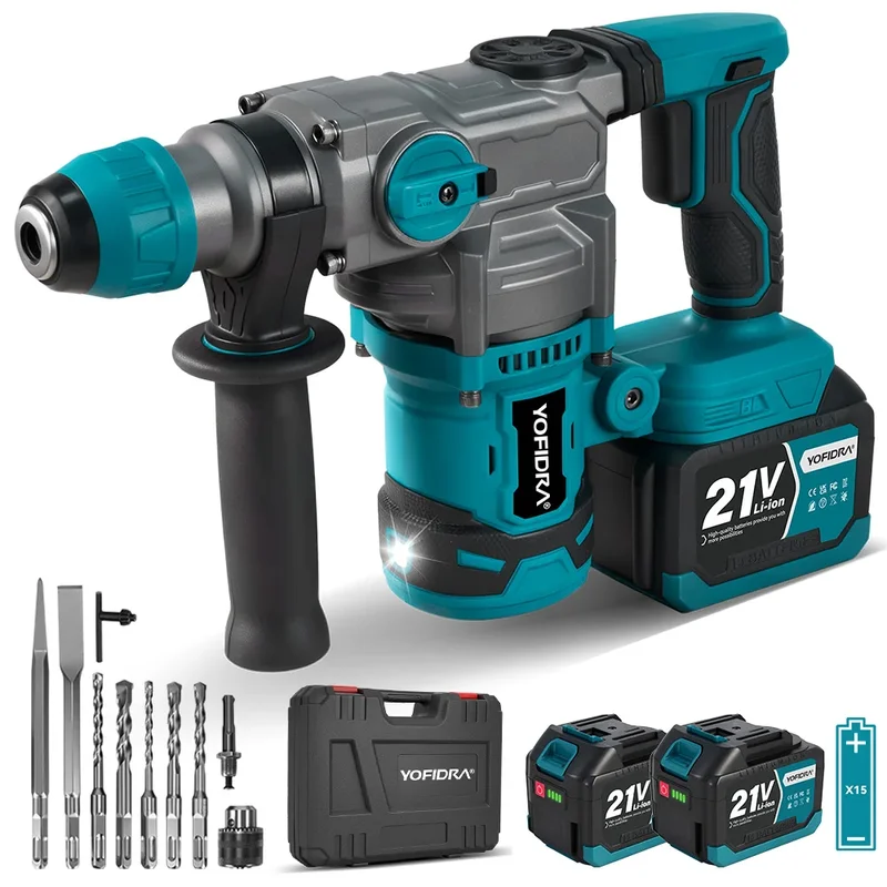 AliExpress - YOFIDRA 8000IPM Bürstenlosen Elektrischen Hammer Schlagbohrmaschine 26MM Multi-Schraubendreher Dreh Bohren Power Tool Für Makita Batterie