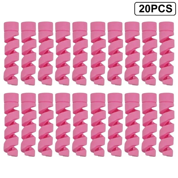 20 STK Silikone Spiral Kabelopruller Kabelbeskytter Cover USB Ledning P