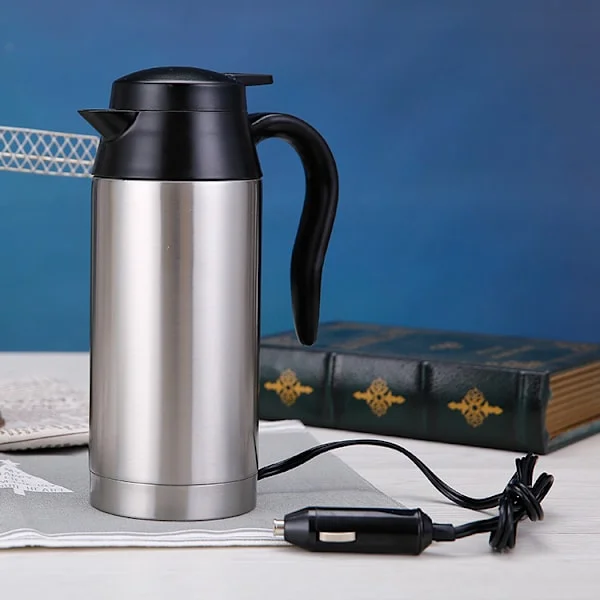 Sähköauton vedenkeitin 750ml 12v Vesi Auto Pakettiauto Kuorma-auto Matkailu Camping Ulkoilu 120w [DB]