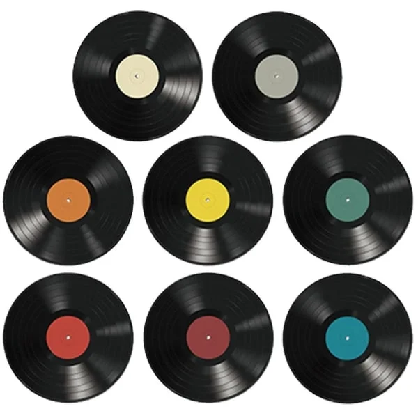 8 stk Vinylplater Veggdekorasjoner Dekorative Vinylplater Dekaler Kunstneriske Vinylplater Veggdekorasjoner Fargerike 24,5x14,5cm Fargerike 
