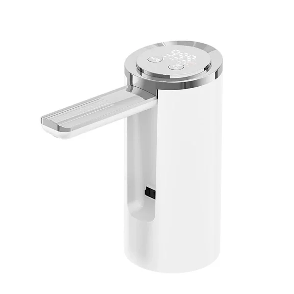 Electric Water Dispenser, Type-C Water Pump, Bucket Water Pump, Automatic Beverage Pump - 4 Modes, Portable, For Camping & Home White