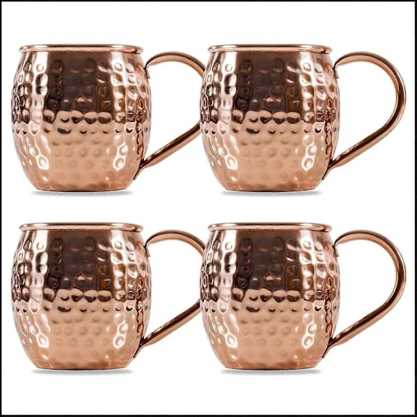 Moscow Mule Krus, 4 Krus Perfekte til Alle Kolde Drikke, Kobber Ølglas Cocktail