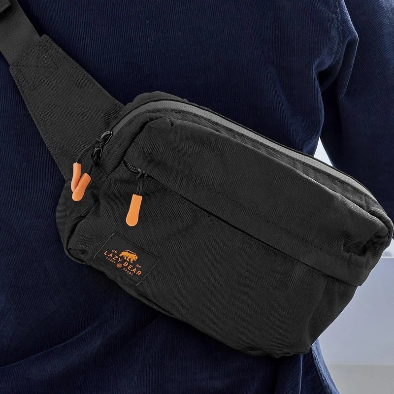 Lannie Schwarze Faltbare Bauchtasche für Männer - Gürteltaschen