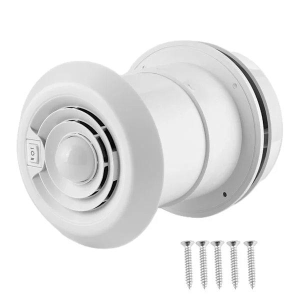 12V Takfläkt 4000RPM LED Luftventilationsgaller Rund för Husbil Husvagn Släpvagn Van
