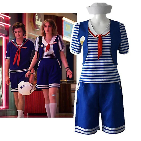 Stranger Things Robin Scoops Ahoy Cosplay Halloween Kostume Uniform Fancy Dress Dame Voksne FPDM