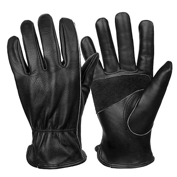 A pair of black L work gloves, leather gloves for work, garden