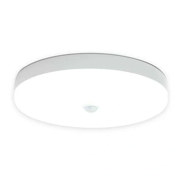 LED-kattovalaisin liiketunnistimella, 9W kylmä valkoinen IP56 pyöreä valaisin ulko- ja sisäkäyttöön portaisiin, kylpyhuoneeseen, autotalliin, 
