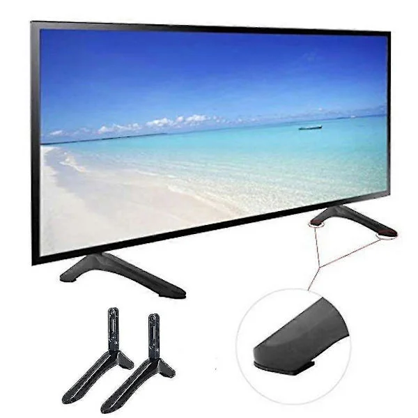 【BQ】Universal Tv Stand Base Mount Sort Tv-beslag Til 32-65 Tommer Tv Bordholder